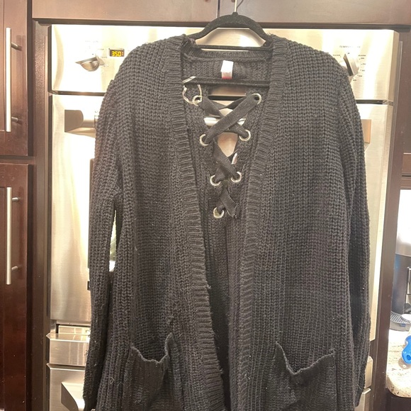 No Boundaries Sweaters - Women’s black cardigan size XL